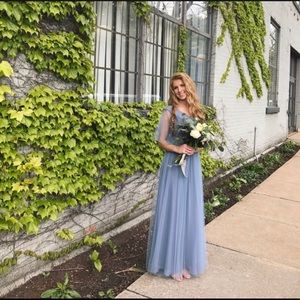 Blue bridesmaid dress
